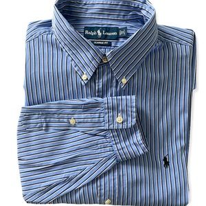 Ralph Lauren Classic Fit Men’s long Sleeve Shirt 18 36/37 Pre-Owned.